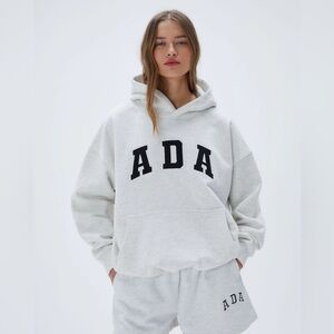 ADA Oversized Hoodie - Light Grey Melange